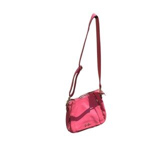 Jessica Simpson Vibrant Pink Crossbody Bag leopard print interior gold hardware